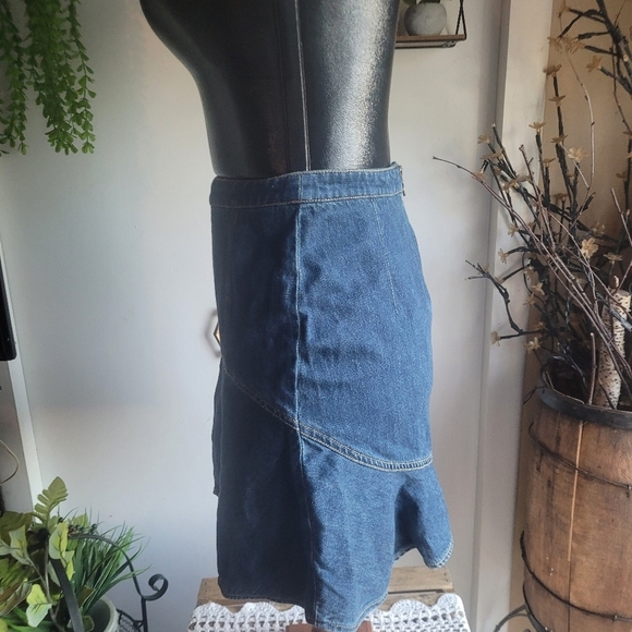 Denim Ruffled Peplum Skirt - Picture 5 of 6